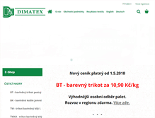 Tablet Screenshot of dimatex.cz